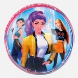 Minge de plaja din plastic cu model Music, &Oslash;14 cm, fucsia, CMCLASS