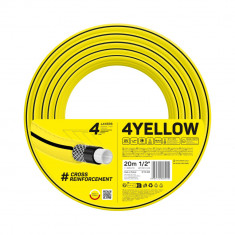 Furtun pentru gradina Cellfast 4YELLOW 1 2 , 20m, 4 straturi, protectie UV, antirasucire