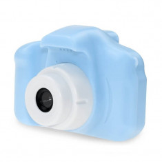 Aparat foto mini copii Edman, LCD 2.0 inch, Micro SD, Unghi larg 140 grade, rezistent la apa, Albastru