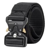 Curea tactica pentru pantaloni, culoare neagra cu catarama neagra, AVEX