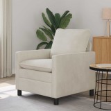 vidaXL Canapea Crem 76 x 81 x 87,5 cm Catifea 42028762