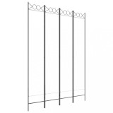 Cumpara ieftin Paravan de camera cu 4 panouri, alb, 160x220 cm, textil