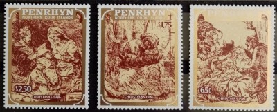 BC253, Penrhyn 1986, serie picturi, Craciun foto