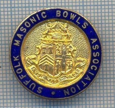 AX 333 INSIGNA BOWLING -SUFFOLK MASONIC BOWLS ASSOCIATION-MAREA BRITANIE foto