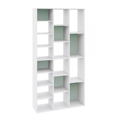 Biblioteca mdf alb verde Arctic 92x30x178 cm