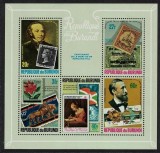 Burundi 1979 - Rowland Hill, timbru pe timbru, bloc neuzat