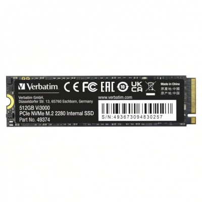 Solid State Drive (SSD) Verbatim VI3000, NVMe M.2 2280, PCIe, 512GB 49374 foto