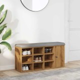 vidaXL Bancă de pantofi Stejar artizanal 102x32x50 cm lemn prelucrat