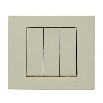 Intrerupator triplu Grano ST natural crem Ovivo 400-020200-254 foto