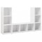 Dulapuri TV, 2 buc., alb, 107x35x37 cm, lemn prelucrat
