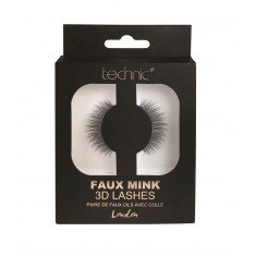 Gene false banda 3D Technic Faux Mink Lashes London, Adeziv inclus