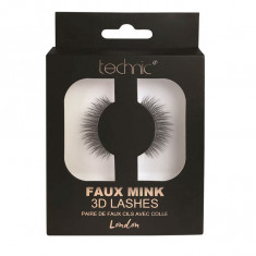 Gene false banda 3D Technic Faux Mink Lashes London, Adeziv inclus