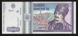 Romania, 5000 lei 1993_UNC_serie mica_B.003-000387