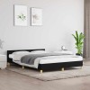 VidaXL Cadru de pat fără saltea, negru, 140x190 cm, textil 347409