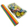 Set 100 Bete cu Rozete pentru Baloane, 40 cm Multicolore