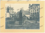 2937 - ORADEA Comemorarea mortii Reginei MARIA la statuia din fata Teatrului, Romania - old Photocard ( 23/17 cm ) - 1938