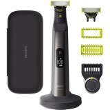 Aparat hibrid de barbierit si tuns, pentru fata, PHILIPS OneBlade Pro QP6652/61, 2 lame 360, 20 de setari de lungime (0,4-10 mm), 2 accesorii pentru c