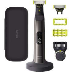 Aparat hibrid de barbierit si tuns, pentru fata, PHILIPS OneBlade Pro QP6652/61, 2 lame 360, 20 de setari de lungime (0,4-10 mm), 2 accesorii pentru c foto