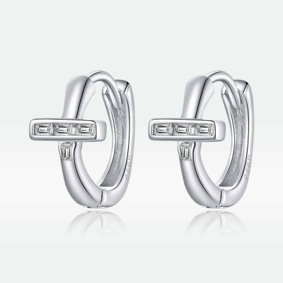 Cercei din argint -Triangular ear buckles- ARG85A foto