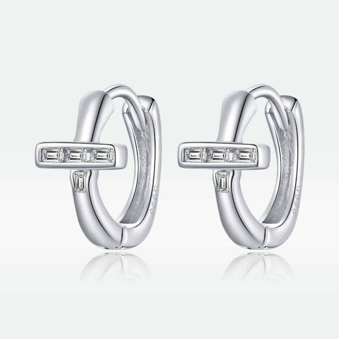 Cercei din argint -Triangular ear buckles- ARG85A