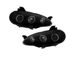 Set faruri Mazda Mx-5 (Nb), 2001-03.2005, partea Stanga+Dreapta, Tuning, Fata, tip bec H1+H1; manual; negru, transparent; tuning; Omologare: SAE, Tai