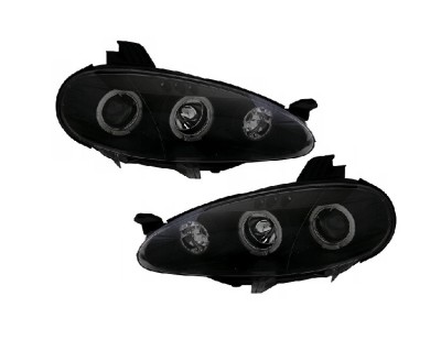 Set faruri Mazda Mx-5 (Nb), 2001-03.2005, partea Stanga+Dreapta, Tuning, Fata, tip bec H1+H1; manual; negru, transparent; tuning; Omologare: SAE, Tai foto