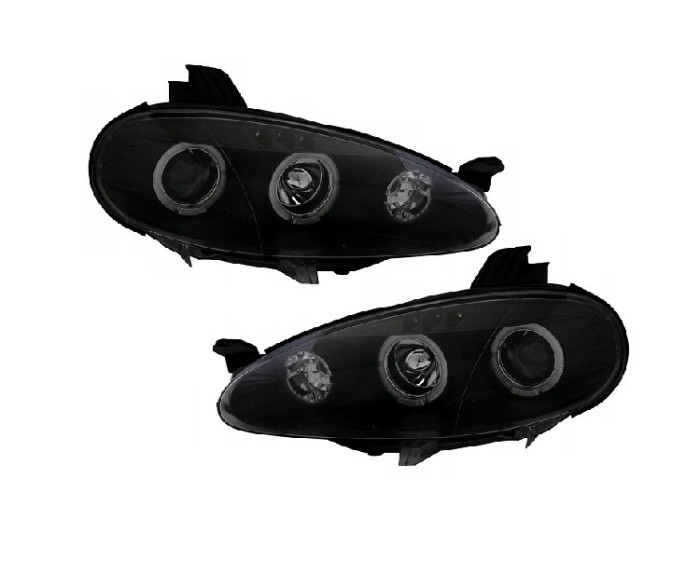 Set faruri Mazda Mx-5 (Nb), 2001-03.2005, partea Stanga+Dreapta, Tuning, Fata, tip bec H1+H1; manual; negru, transparent; tuning; Omologare: SAE, Tai