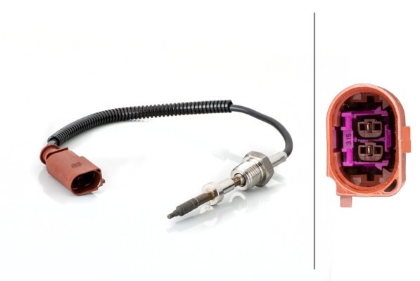 HELLA 6PT 014 494-721 Senzor, temperatura gaze evacuare