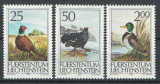 Liechtenstein 1990 Mi 1066/68 MNH - Vanatoarea (II), fauna, pasari, Nestampilat