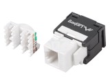 Modul RJ45 LANBERG Cat 6a alb/negru KSUA-2000 pentru cablu RJ45 -10&divide;60&deg;C