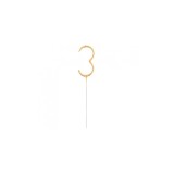 Lumanare Scanteietoare, auriu, 17 cm-Tip Cifra 3