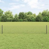 VidaXL Gard din s&acirc;rmă sudată cu 11 Posturi U Gri 0.4x25 m Oțel