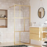 vidaXL Paravan duș walk-in, auriu, 80x195 cm, sticlă ESG transparentă 154953