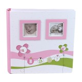 Cumpara ieftin Album Foto Lucky Baby, 200 Poze 10x15 cm, Roz, Coperta Plastifiata - Album Amintiri Fetite