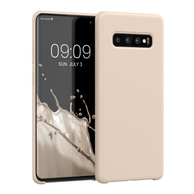 Husa kwmobile pentru Samsung Galaxy S10 Plus, Silicon, Gri, 49028.210 foto