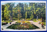 Bucovina - 1933 - Cernauti - Gradina Publica - printata, color, animata, circulata la Riga, 2 timbre intacte, stampila lizibila