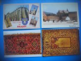 HOPCT LOT 3610 -4 CARTI POSTALE- COVOARE BISERICA NEAGRA BRASOV-NECIRCULATE