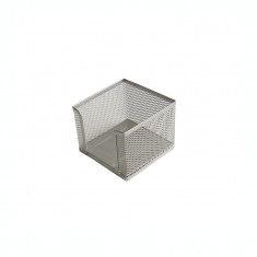 Suport pentru cub de hartie metalic mesh Forpus 30554 11x11 cm silver foto