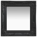 Cumpara ieftin Oglinda de perete in stil baroc, negru, 40 x 40 cm