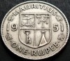 Moneda exotica 1 RUPIE - MAURITIUS, anul 1951 * cod 4145 B = George VI, Africa