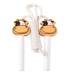 Coarda Sarit Copii BSR 2.4m, Manere Lemn Figurine Animale (Vacuta, Iepuras, Purcelus), Fitness, Maro/Alb