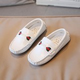 Mocasini albi pentru baietei (Marime Disponibila: Marimea 25)