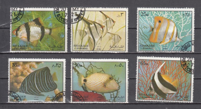 A12 S2 12 - Timbre foarte vechi - Sharjah - pesti exotici