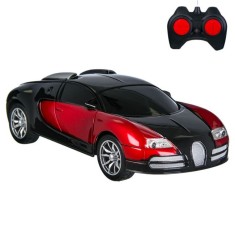 Masinuta sport de jucarie cu telecomanda,model bugatti, negru/rosu, 24.5x11x9.5 cm foto