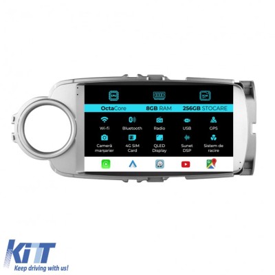 Navigatie Dedicata Toyota Yaris (2011-2018), 9Inch, 8Gb Ram, 256Gb Stocare, Carplay Performance AutoTuning foto