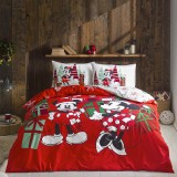 Cumpara ieftin Lenjerie Copii cu Elastic Minnie &amp; Mickey Christmas (Bumbac 100%)