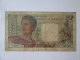 Rara! Papeete(Tahiti) 20 Francs 1951,bancnota din imagini