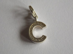 Pandant din argint litera C cu zirconii, marca Thomas Sabo(6086) foto