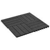 vidaXL Plăci pentru Deck 22 pcs Negru 30 x 30 cm Lemn compozit 3444831