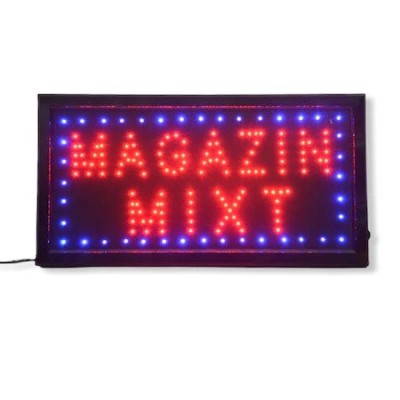 Reclama Text LED - Magazin Mixt / animatie luminoasa dinamica NOU foto